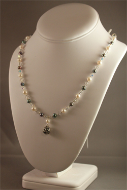 Pearls and Bali Pendant Necklace